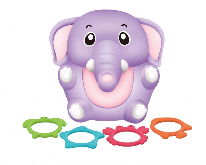 Elefant med ringe til badet 13 cm
