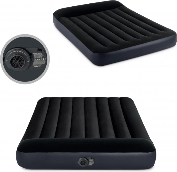 Oppustelig madras med integreret pumpe og pude INTEX 191 × 137 × 25 cm Dura-Beam