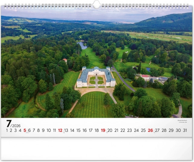 Vægkalender Panoramata Tjekkiet 2026