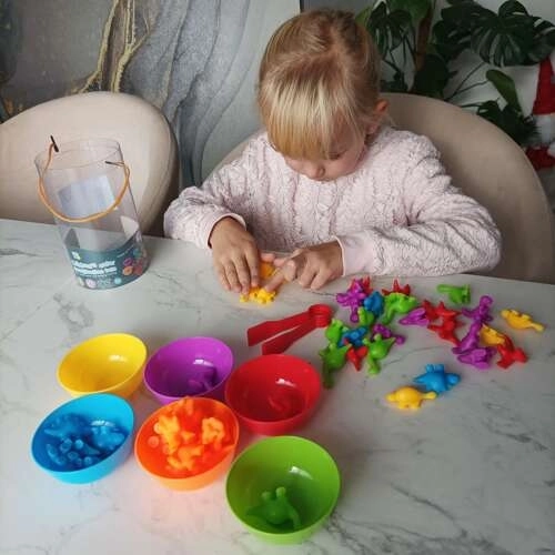 Věuková montessori-leg Aktivitet Lær at Tælle – Dinosaurer