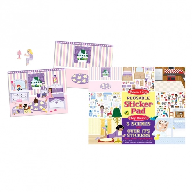 Genanvendelige klistermærkesæt 'Leg Hus' Melissa & Doug