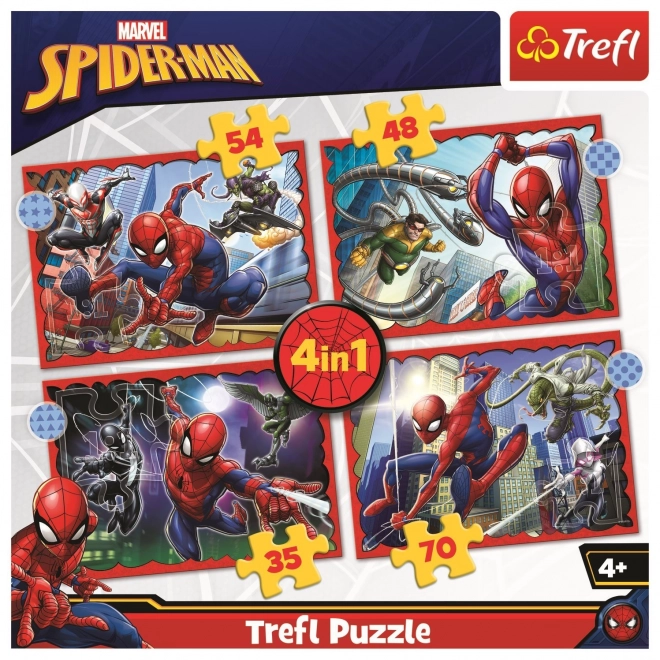 Puslespil 4i1 Heltemodige Spider-Man