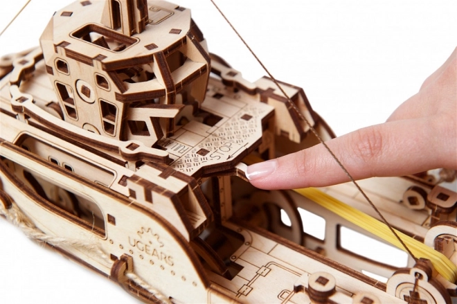 Ugears 3D puslespil - Bugserbåd 169 stykker