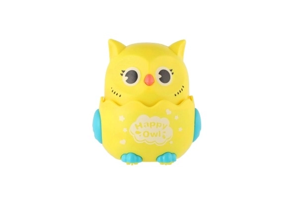 Sovy Happy Owl plastik 7x8 cm kørende