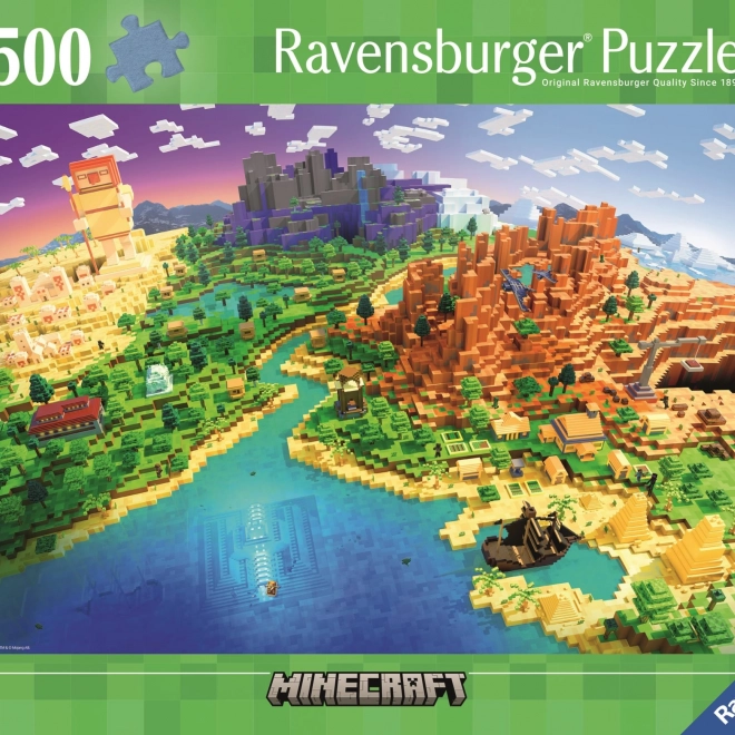 Minecraft Puslespil 500 brikker fra Ravensburger
