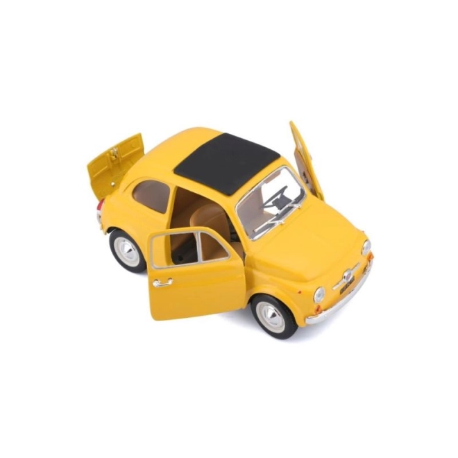 Bburago model bil Fiat 500 F 1965 gul 1:24