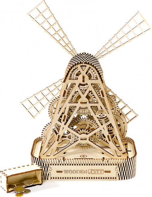 WOODEN CITY 3D puslespil Mølle 222 dele