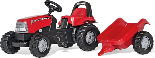 trædetraktor med trailer Rolly Toys CASE 1170 CVX rød