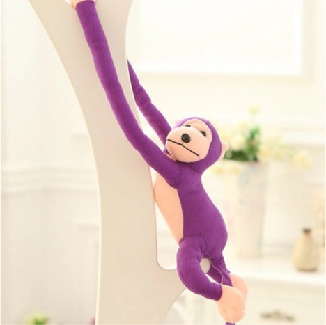 Lilla plysbamse-abe med lyd 60 cm