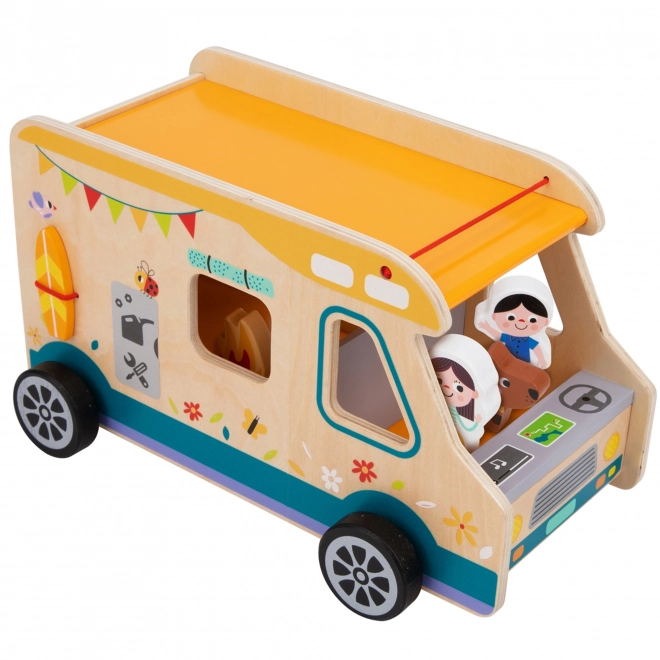 Træ Karavan fra Tooky Toy med Campingfigurer