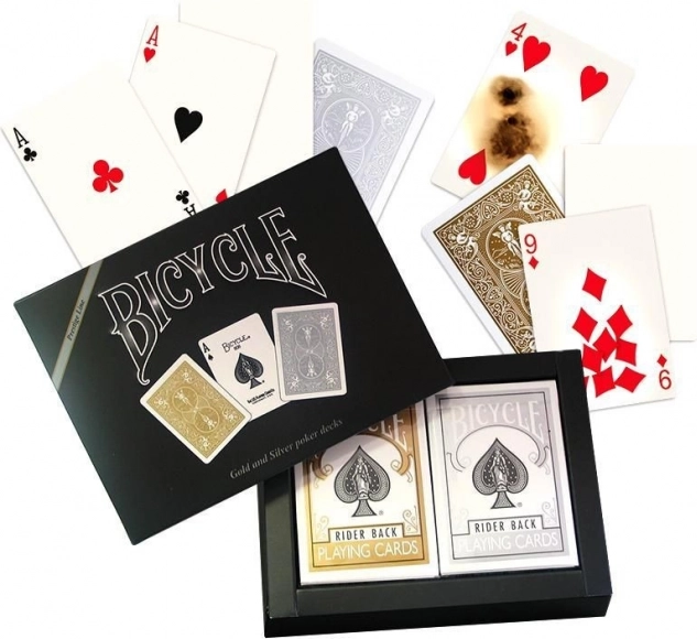 Bicycle Prestige – sæt med 2 pokerkort Gold & Silver