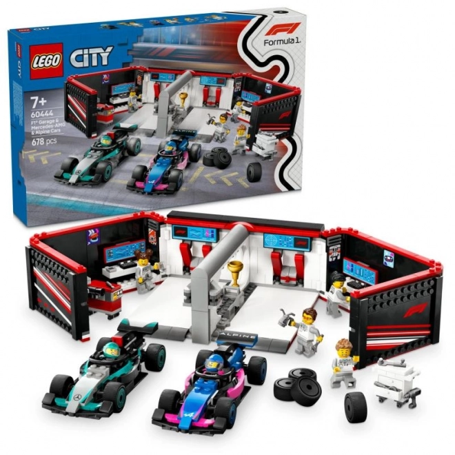 LEGO® City 60444 F1® Garage og Mercedes-AMG og Alpine biler