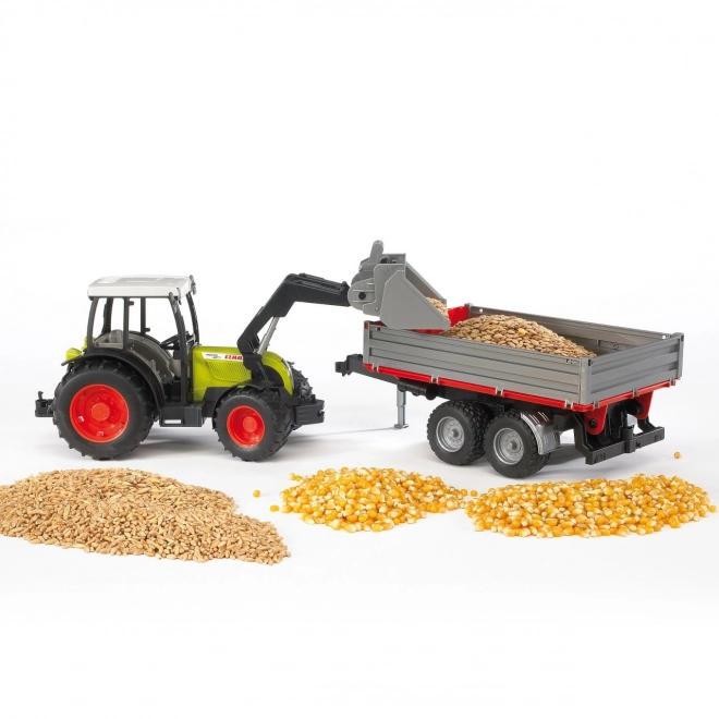 Bruder Traktor CLAAS Nectis 267F med læsser og anhænger
