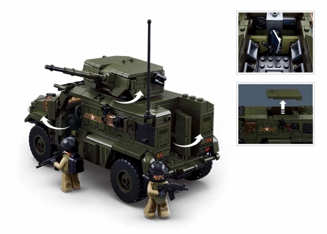 Sluban Model Klodser M38-B1179 Panseret Kampsvogn Haj