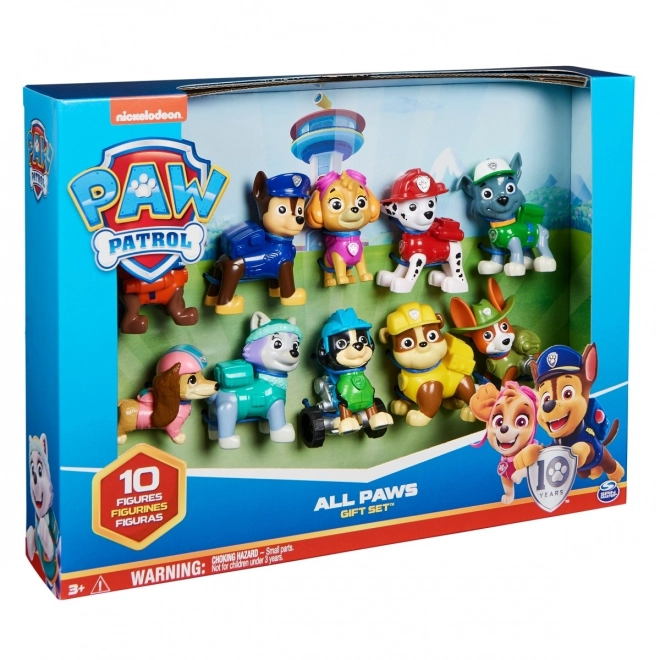 Sæt med figurer fra Paw Patrol - Alle Hvalpe Ombord