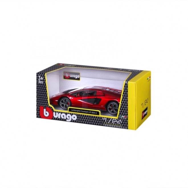 Bburago 1:24 Plus - Lamborghini Countach LPI 800-4 - Rød