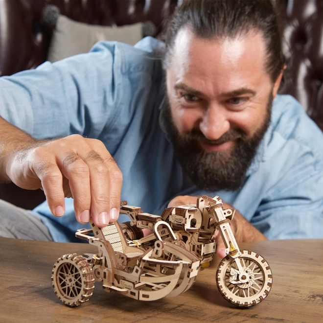 Ugears 3D puslespil Motorcykel med sidevogn 380 stykker