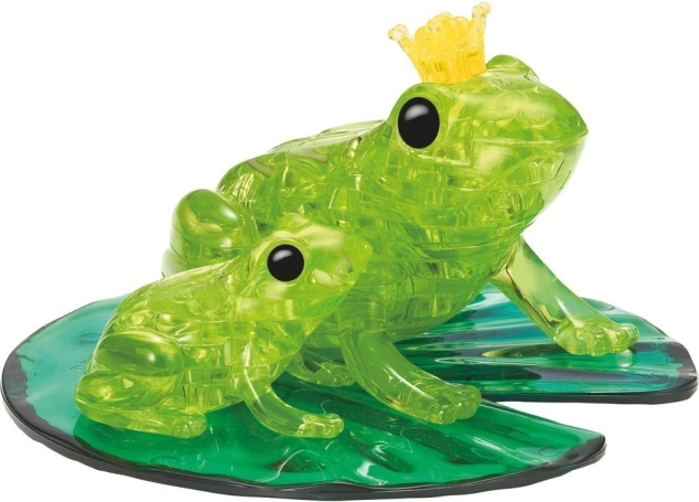 3D krystalpuslespil frøer – 43 brikker