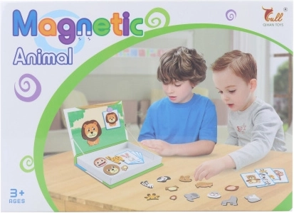 Magnetisk byggesæt – dyrefigurer – 34 dele og 8 kort