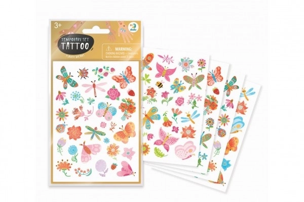 Tatoveringssæt Sommerfugle og blomster