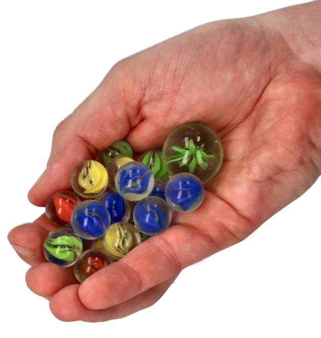 Glasskugler Marbles 21 stk - Marmor kugler