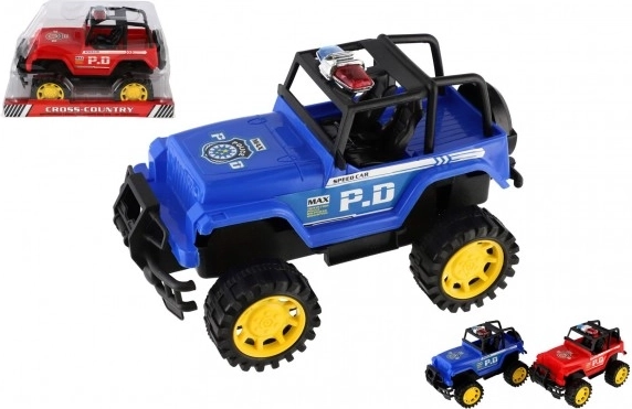 Politi-terrængbil med friktionsdrev 22 cm