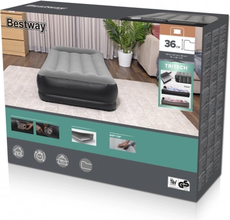 Oppustelig madras med elektrisk pumpe 191 x 97 x 46 cm Bestway
