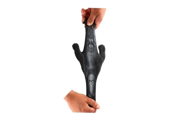 Gorilla antistress strækbar fyldt med sand 400 g silikone 12 cm 4 farver 8 stk i boks