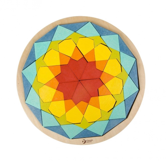 Montessori puslespil mandala - mønstre, former og farver