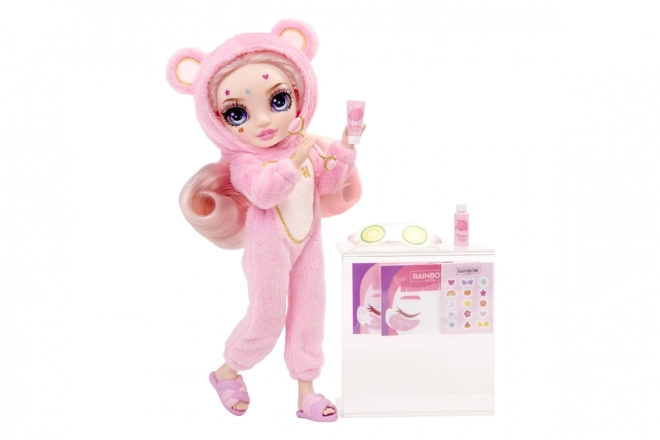 Dukketeater Rainbow High Junior til Pyjamasfest, Bella Pink