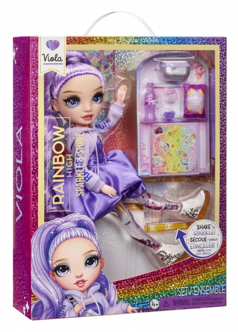 Rainbow High Glimmer & Skinne Mode dukke - Viola (Lilla)