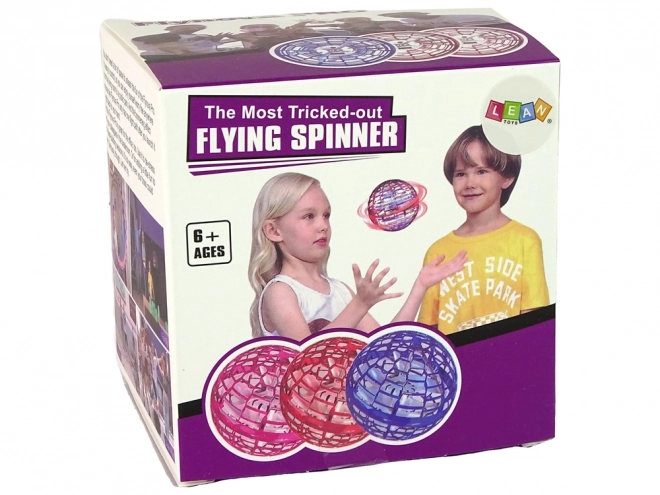 Flyvende roterende blå kugle Flynova LED 10 cm