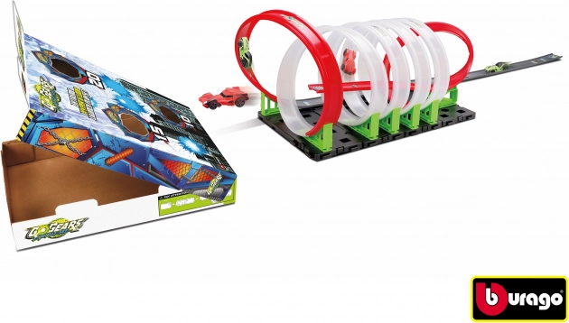 Bilbane Bburago GoGears Extreme med 6 loops og rampe