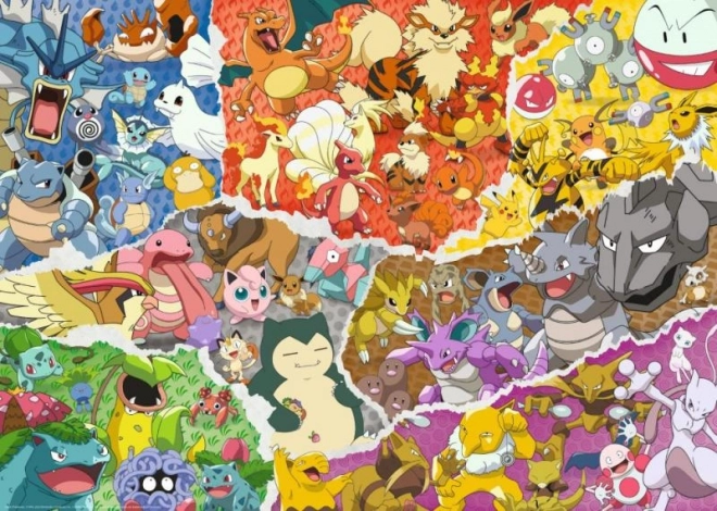 Puslespil Pokémon 1000 brikker