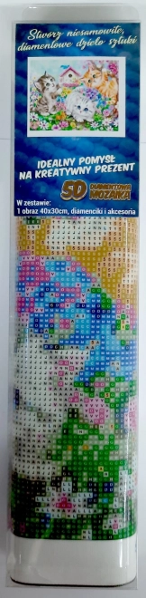 Diamantmaleri Katteparti 30x40 cm