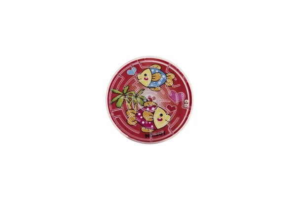 Labyrint puslespil med kugle plast 7cm
