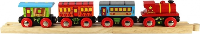 Bigjigs Rail passagertog med 2 skinner