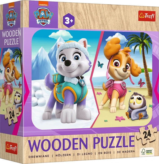 Træpuslespil 24 brikker Paw Patrol-pige