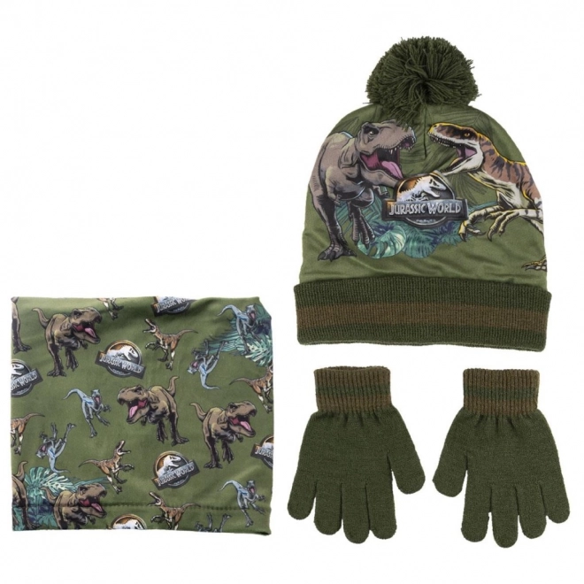 Sæt hue + handsker + halsedisse Jurassic Park