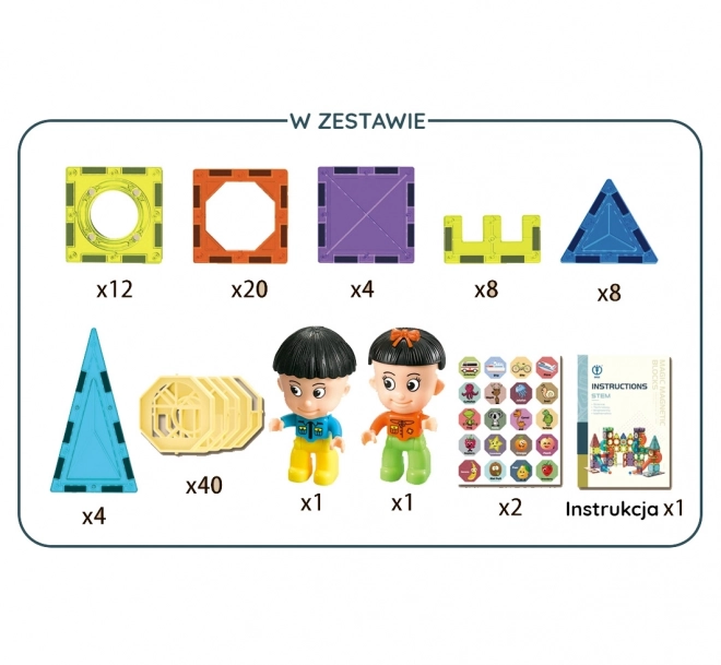 Woopie magnetiske byggesæt slot 98 stk