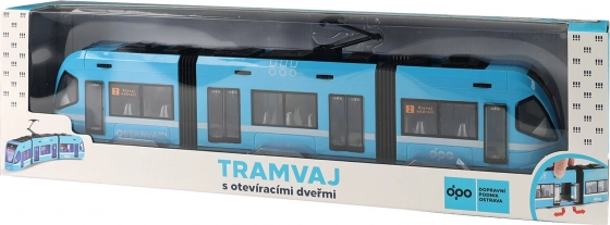 Moderne sporvogn Ostrava blå 47 cm
