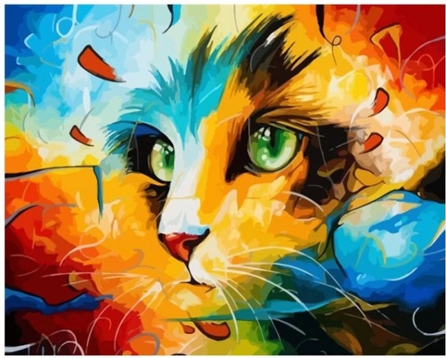 diamantmaleri abstrakt kat 30 × 40 cm