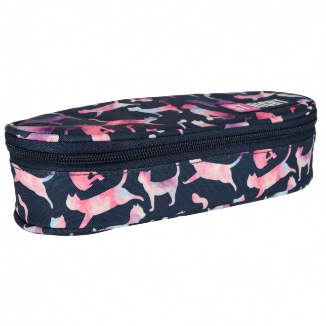 BAMBINO solid penalhus med flap - kattemotiv