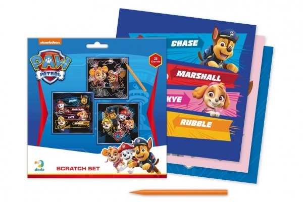 Paw Patrol skrabebilleder farverige 3 stk