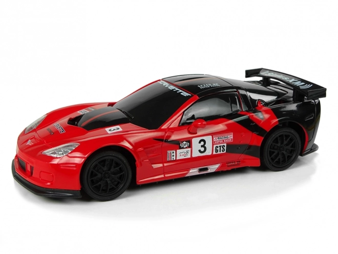 Sportsvogn R/C 1:24 Corvette C6.R rød med belysning