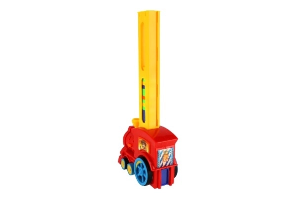 Lokomotiv/Tog domino stilleset plast 16cm med batteri med lyd og lys i kassen 33x23,5x8cm