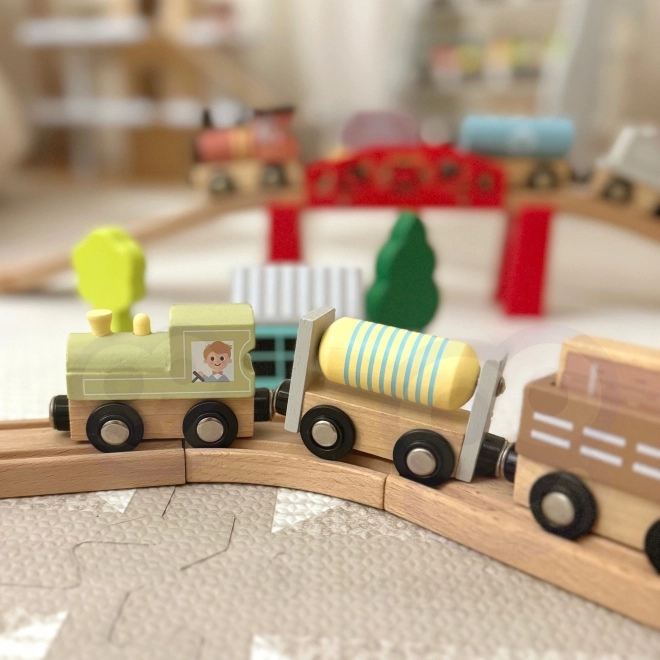 Tooky Toy træk magnestiske togvogne