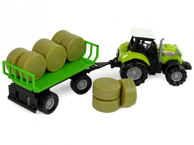 Traktor med anhænger Høballer Lyd Grøn