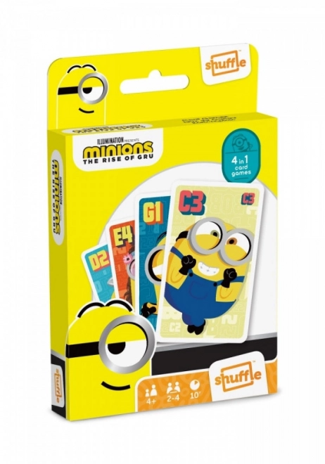 Kortspil Shuffle Sjov 4 i 1 Minions: Indgang Gru