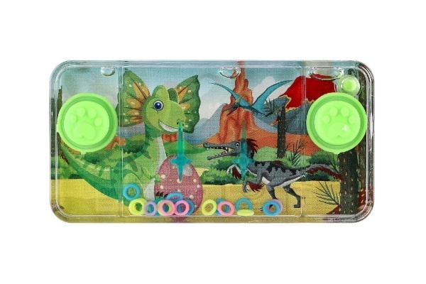 Vandspil puslespil 11x6cm plastik dinosaur 4 typer 24 stk i boks